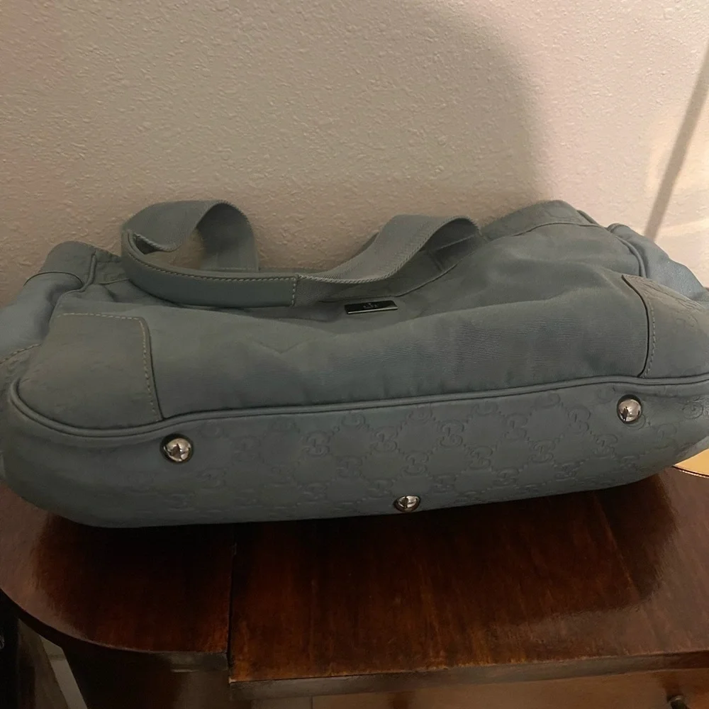 Gucci Guccissima Light Blue Tote Bag